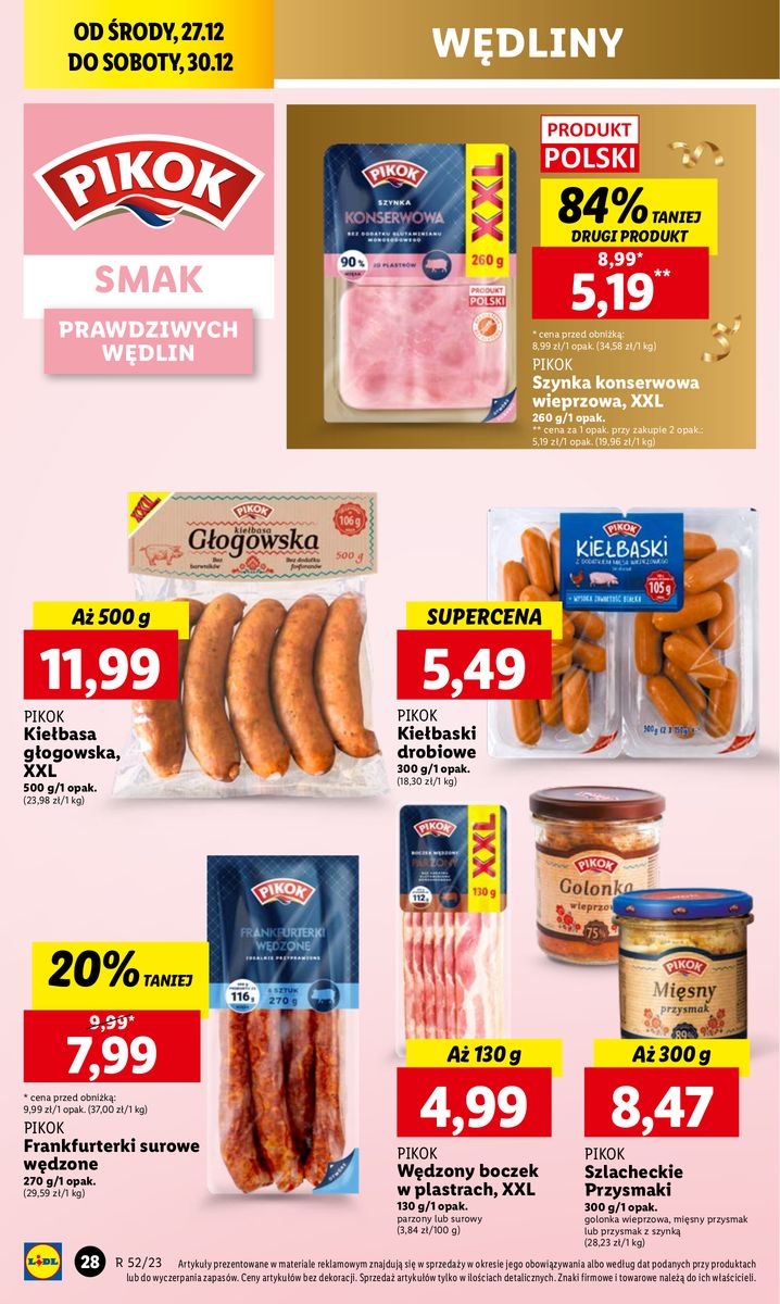 Gazetka OFERTA WAŻNA OD 27.12 DO 30.12