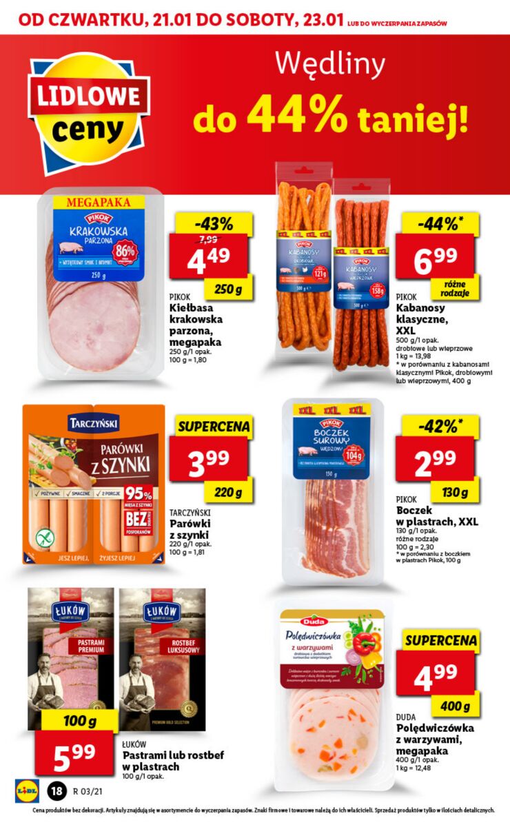 Gazetka OFERTA WAŻNA OD 21.01 DO 23.01